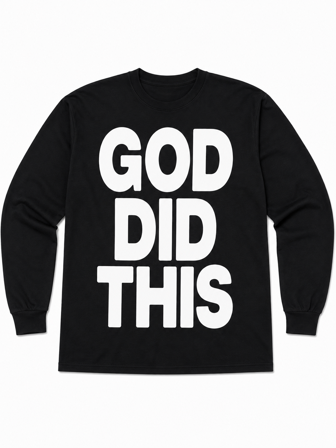 God Did This long sleeve tee - black